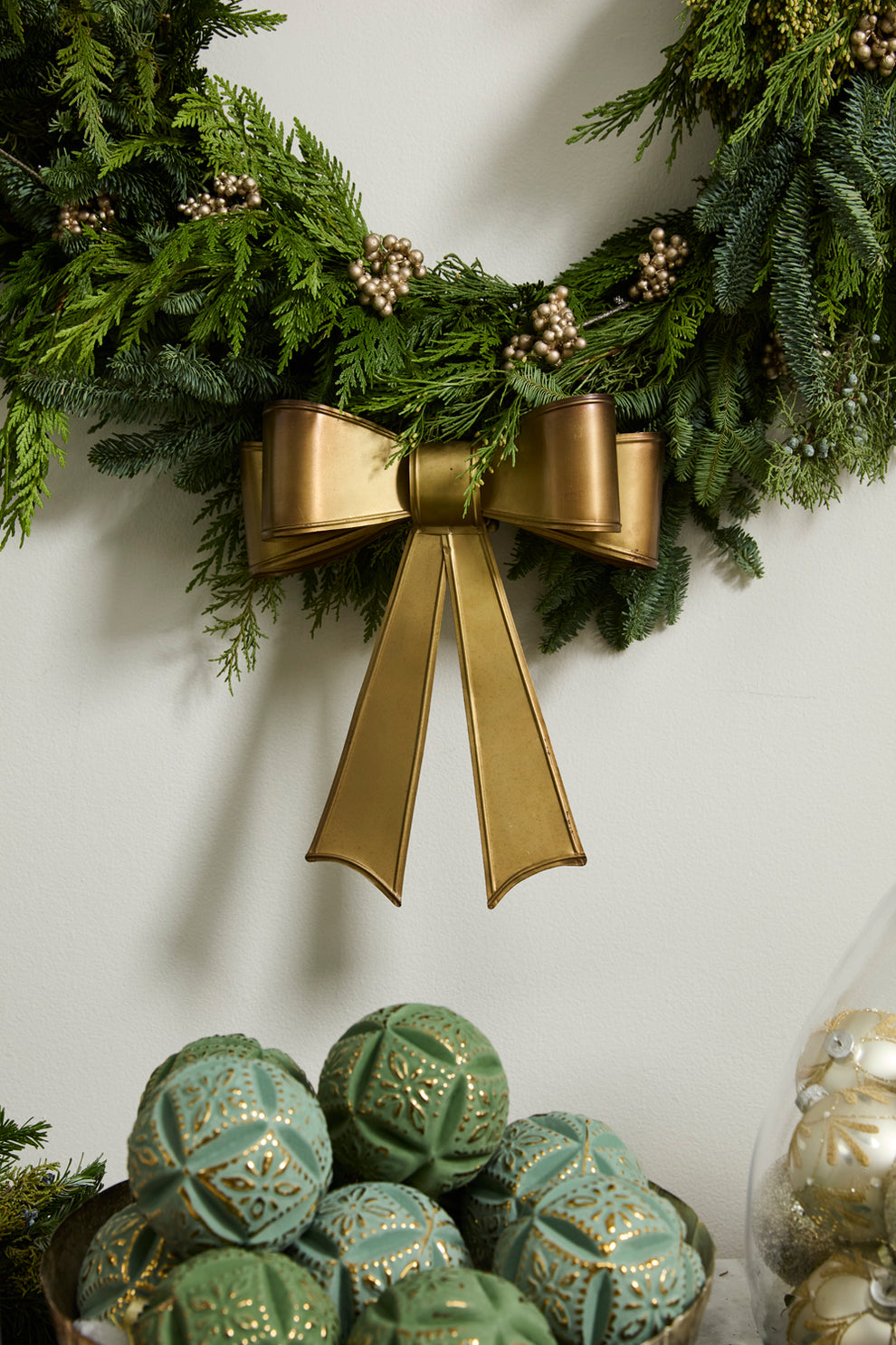 Bow Wreath Set of 2 By Accent Decor | Wreath | Modishstore - 4