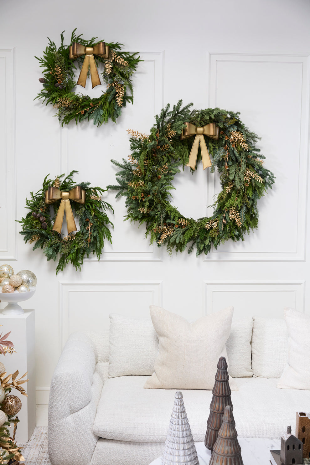 Bow Wreath Set of 2 By Accent Decor | Wreath | Modishstore - 6