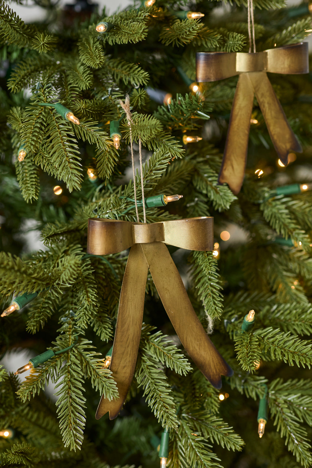 Brassy Bow Ornament Set of 8 By Accent Decor | Ornaments | Modishstore - 4