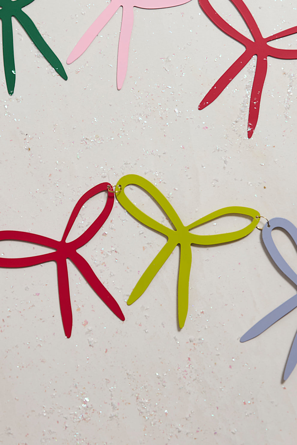 Brightly Bow Garland Set of 2 By Accent Decor | Garland & Wreath | Modishstore - 1