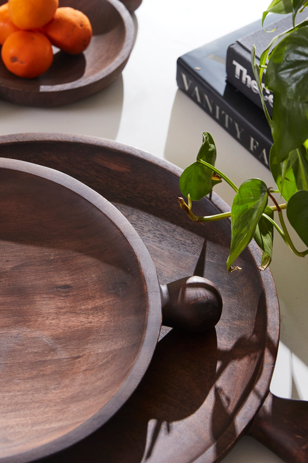 Brownwood Tray Set of 2 By Accent Decor | Planters, Troughs & Cachepots | Modishstore - 1