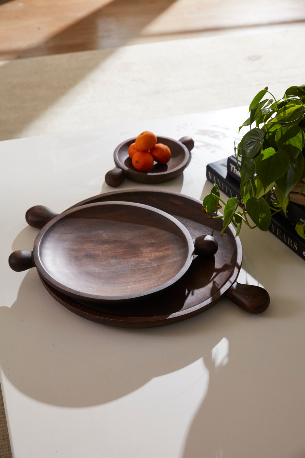Brownwood Tray Set of 2 By Accent Decor | Planters, Troughs & Cachepots | Modishstore - 3