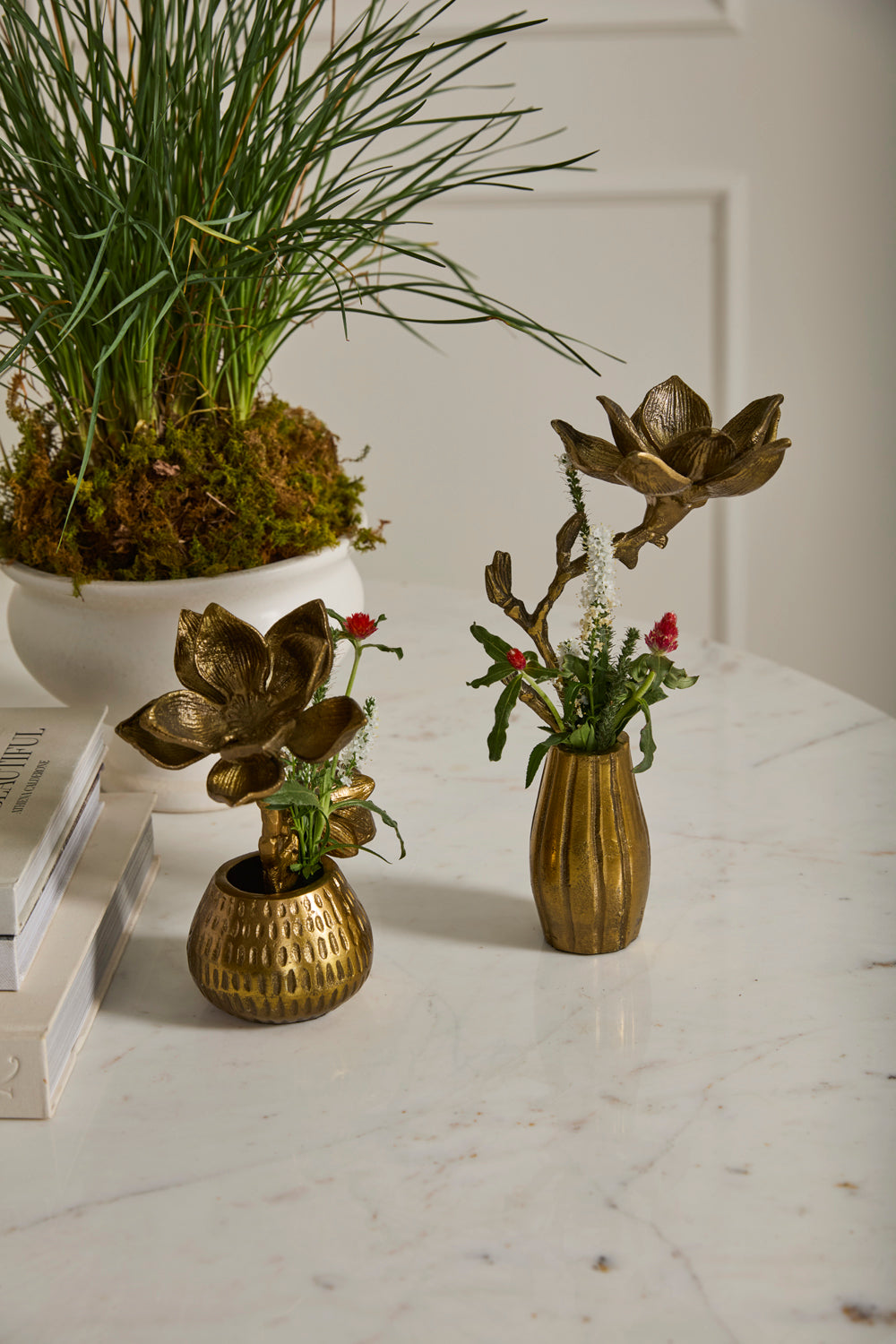 Butterfly Magnolia Sculpture Set of 2 By Accent DŽcor