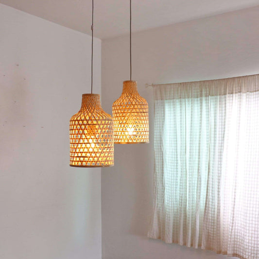 Ka Nok Jun - Bamboo Small Pendant Light By Thaihome | Pendant Lamps | Modishstore