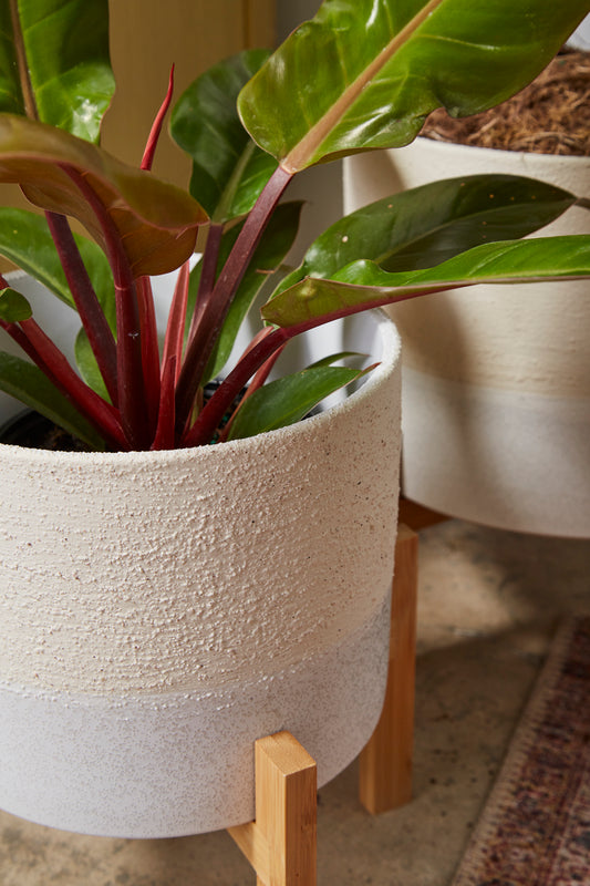 Calvia Pot with Stand Set of 2 By Accent Decor | Planters, Troughs & Cachepots | Modishstore - 1