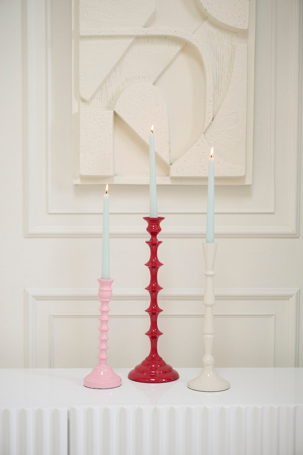 Candy Coated Candleholder Set of 2 By Accent Decor | Candle Holders | Modishstore - 5