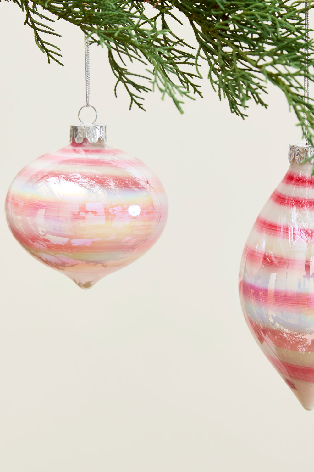 Candy Swirl Ornament Set of 8 By Accent Decor | Ornaments | Modishstore - 1