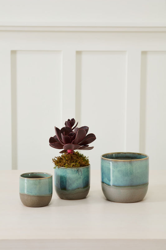 Caribe Pot Set of 8 By Accent Decor | Planters, Troughs & Cachepots | Modishstore - 1