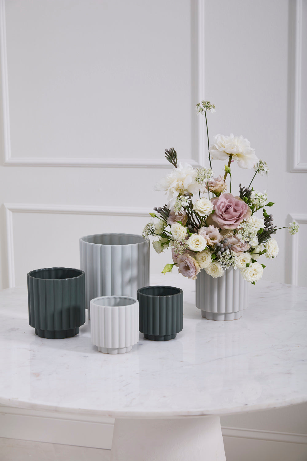Carmen Pot Set of 8 By Accent Decor | Stands | Modishstore - 8