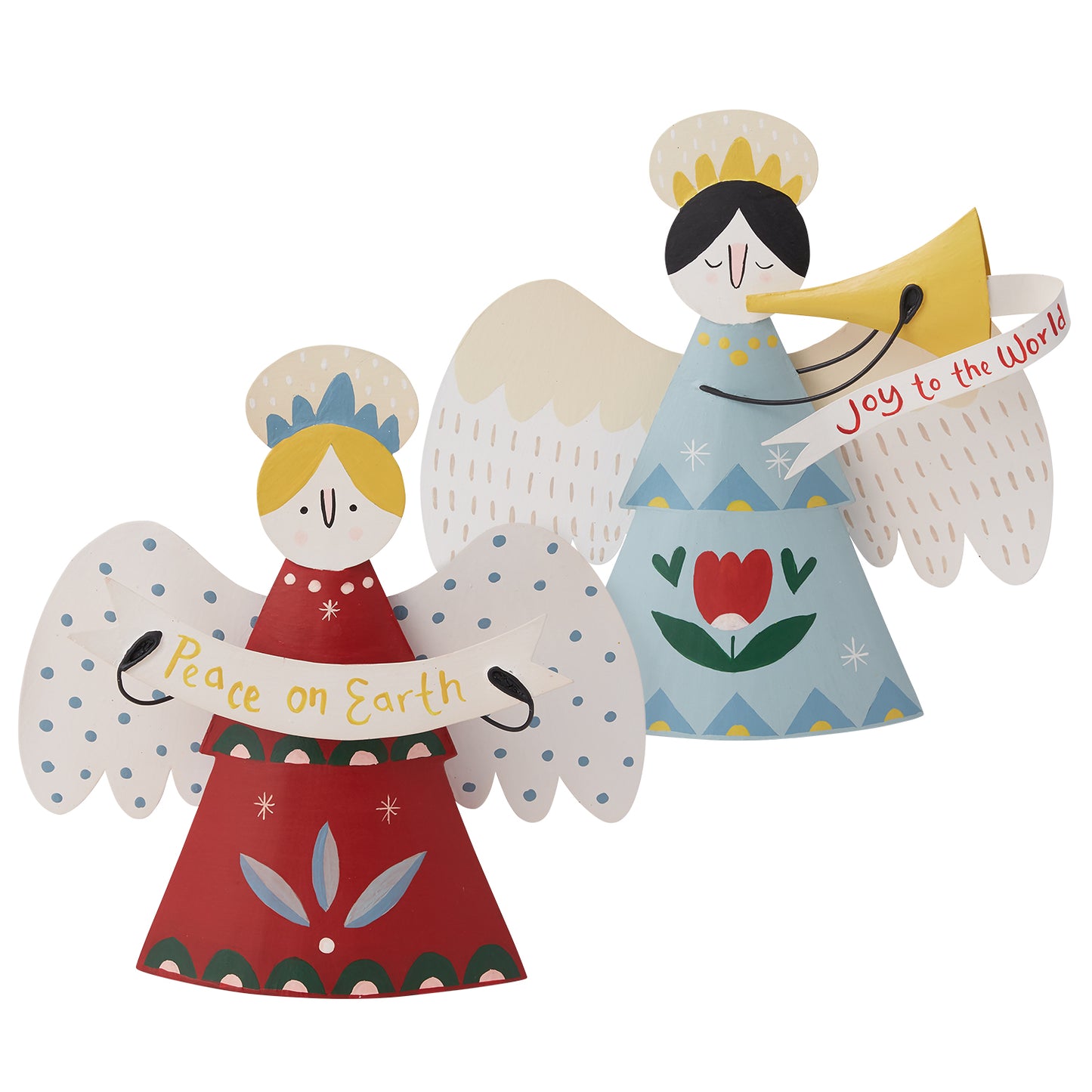 Caroling Angel Figurine Set of 2 By Accent DŽcor