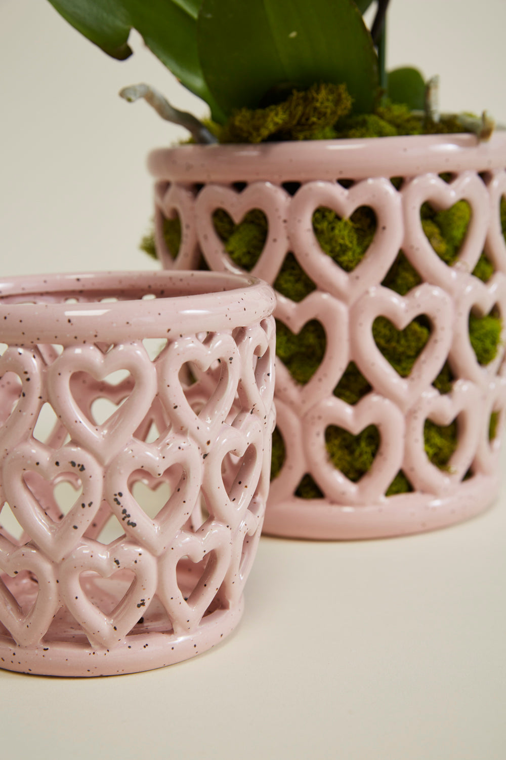 Cherished Hearts Orchid Pot Set of 4 By Accent Decor | Planters, Troughs & Cachepots | Modishstore - 3
