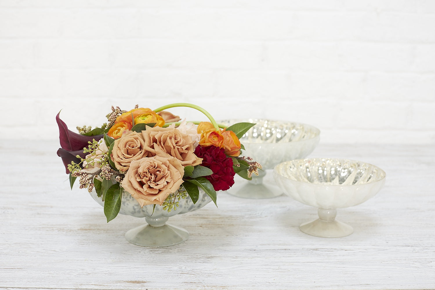 Chiara Compote Set of 2 By Accent Decor | Planters, Troughs & Cachepots | Modishstore - 4