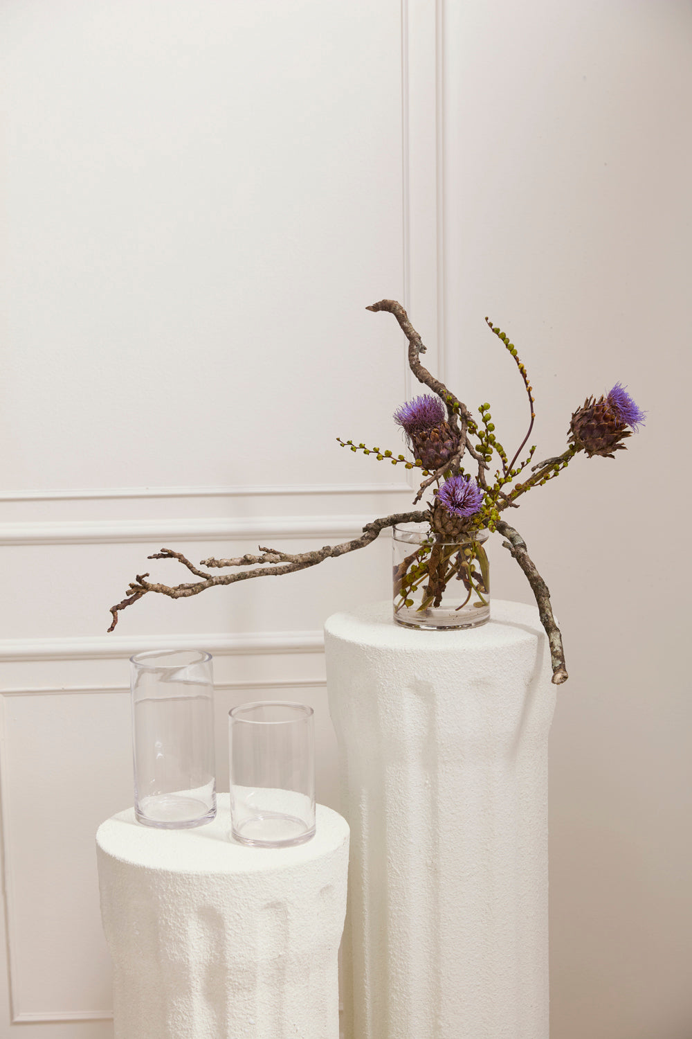 Clear Cylinder Vase Set of 8 By Accent Decor | Vases | Modishstore - 3