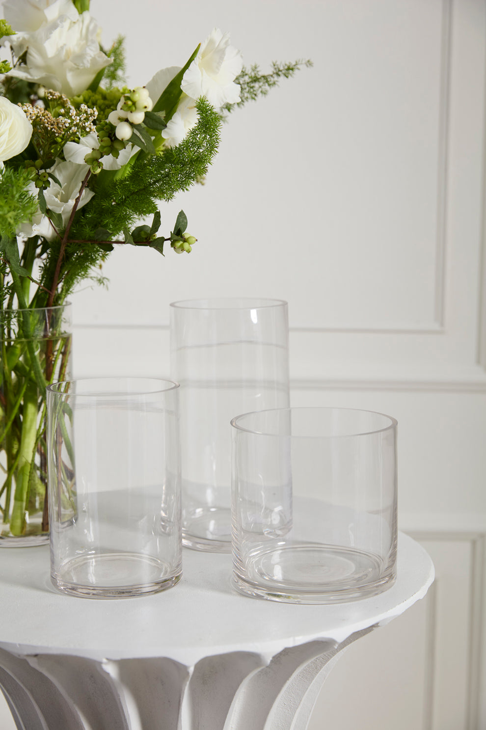 Clear Cylinder Vase Set of 8 By Accent Decor | Vases | Modishstore - 5