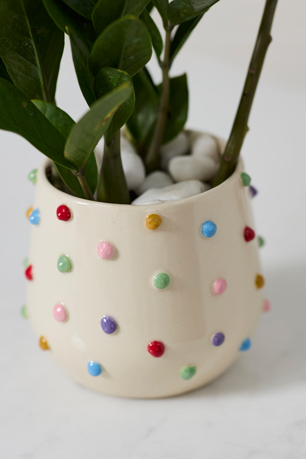 Color Dot Pot Set of 4 By Accent Decor | Planters, Troughs & Cachepots | Modishstore - 1