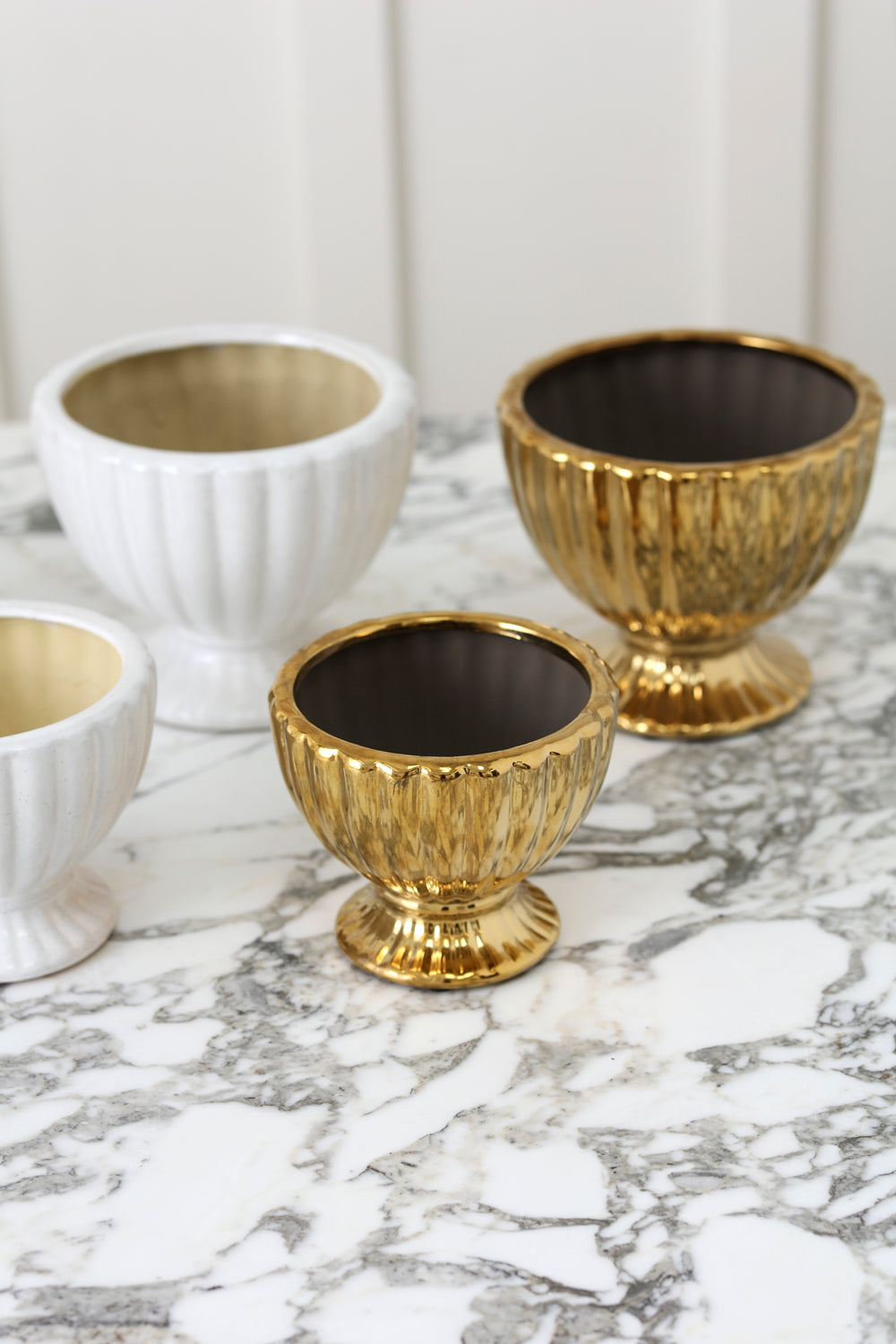 Coronation Compote Set of 4 By Accent Decor | Planters, Troughs & Cachepots | Modishstore - 3