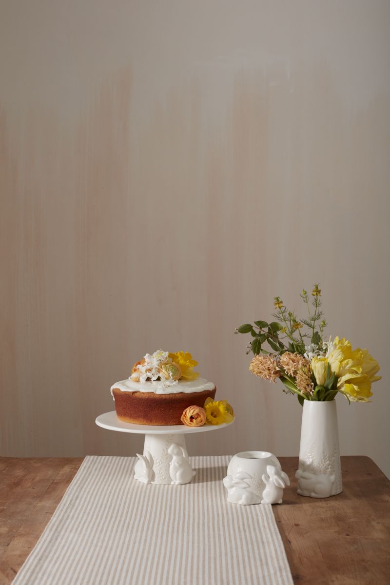 Cottontail Cake Plate 11.75" x  5.25" By Accent Decor | Cake & Tiered Stands | Modishstore - 4