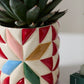 Cozy Quilt Pot Set of 4 By Accent Decor | Planters, Troughs & Cachepots | Modishstore - 1