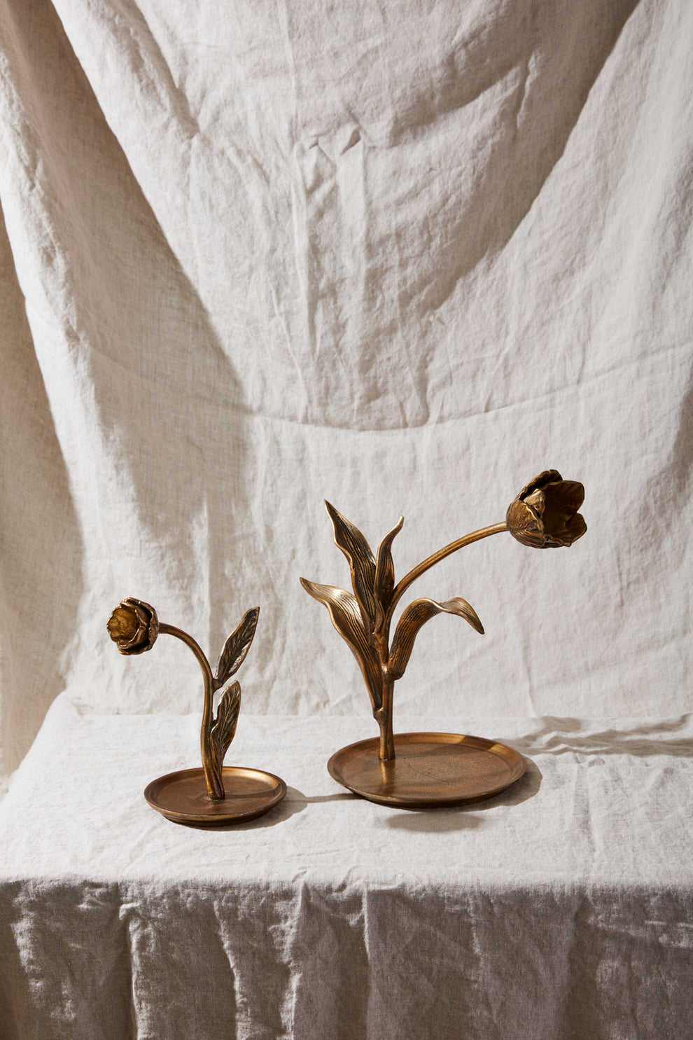 Craning Tulip Sculpture Set of 2 By Accent Decor | Sculptures | Modishstore - 1