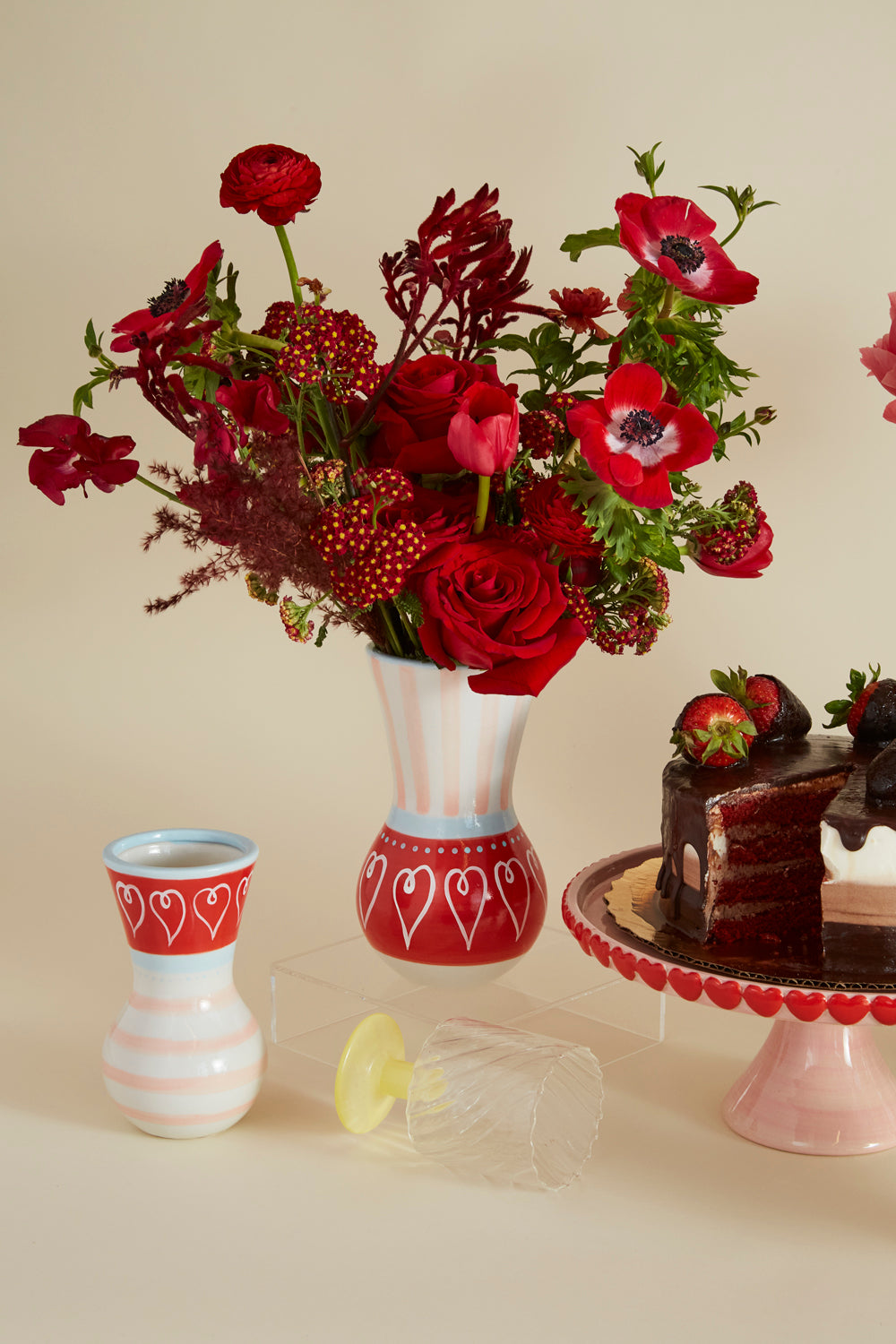 Cutesy Heart Vase Set of 4 By Accent DŽcor