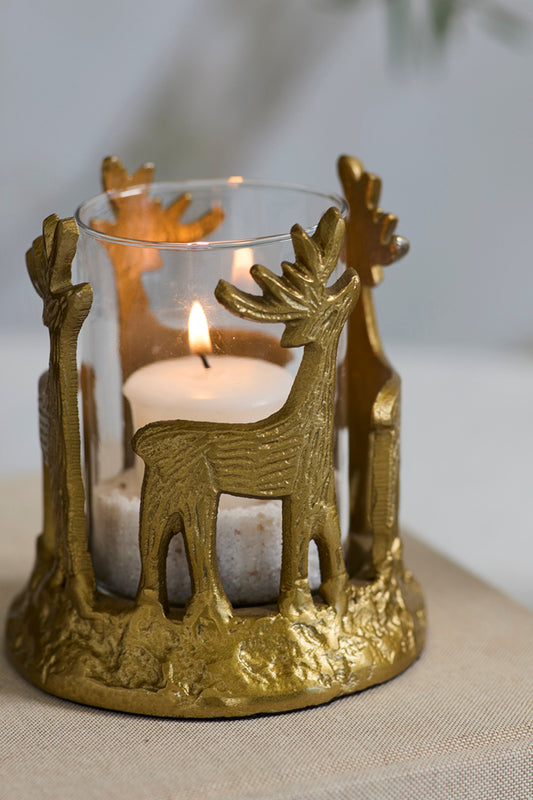 Deer Dance Votive Set of 2 By Accent Decor | Planters, Troughs & Cachepots | Modishstore - 1