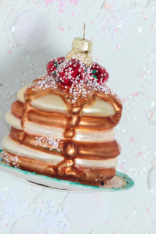 Dessert First Pancake Ornament Set of 4 By Accent Decor | Ornaments | Modishstore - 1