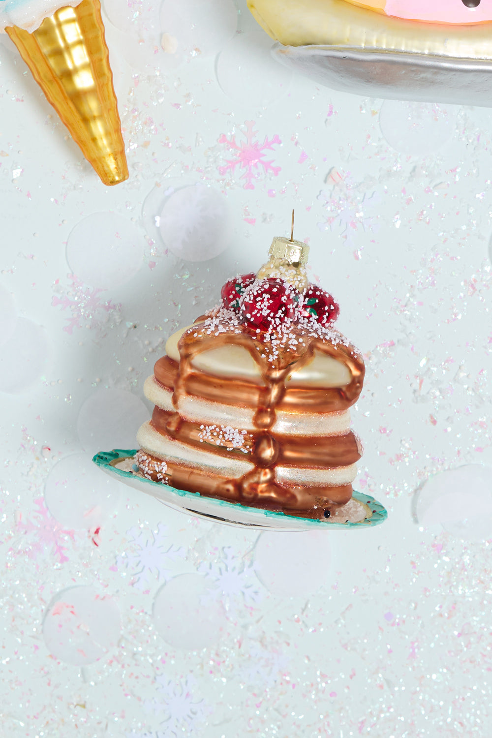 Dessert First Pancake Ornament Set of 4 By Accent Decor | Ornaments | Modishstore - 3