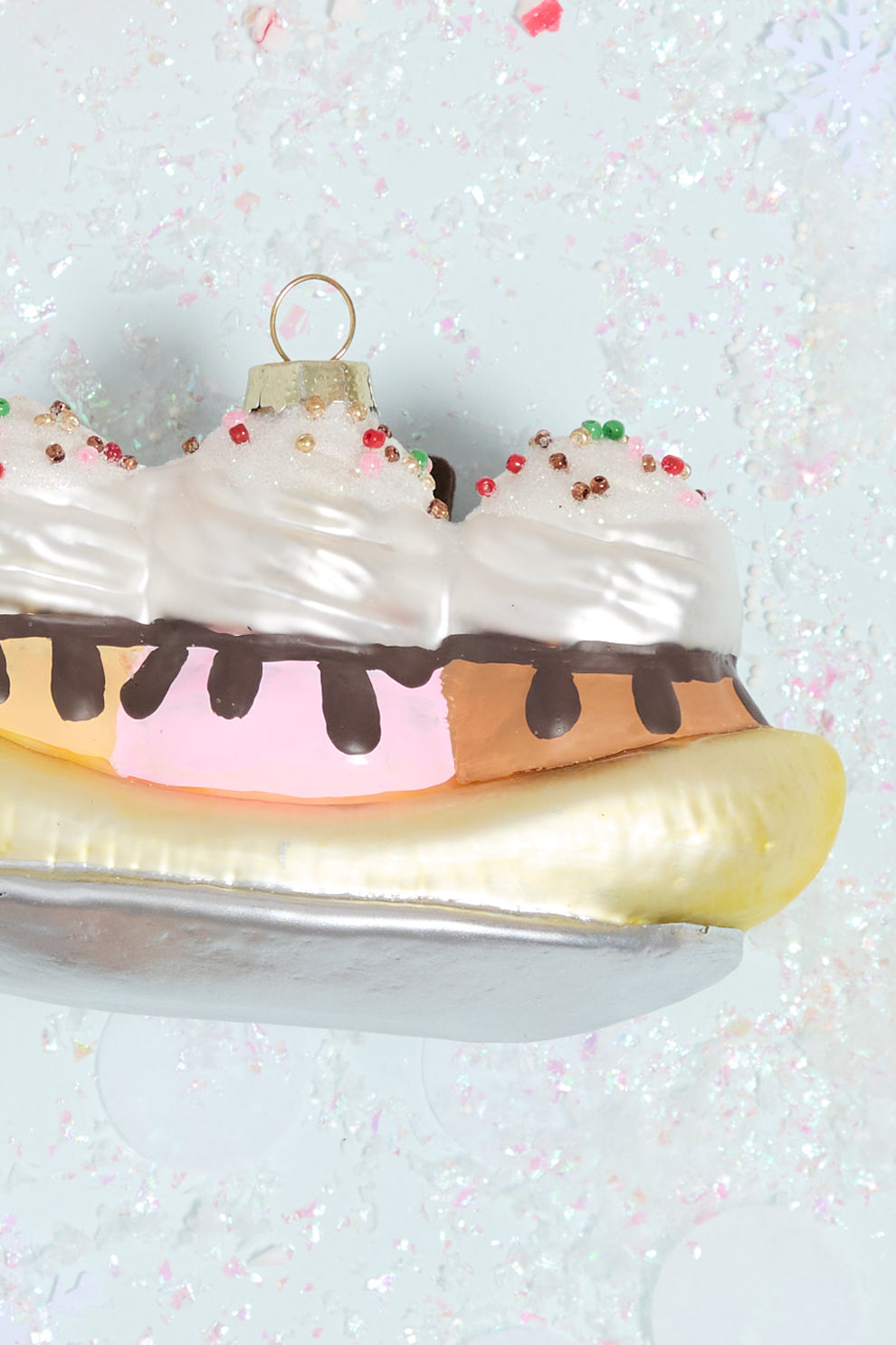 Dessert First Sundae Ornament Set of 4 By Accent Decor | Ornaments | Modishstore - 1