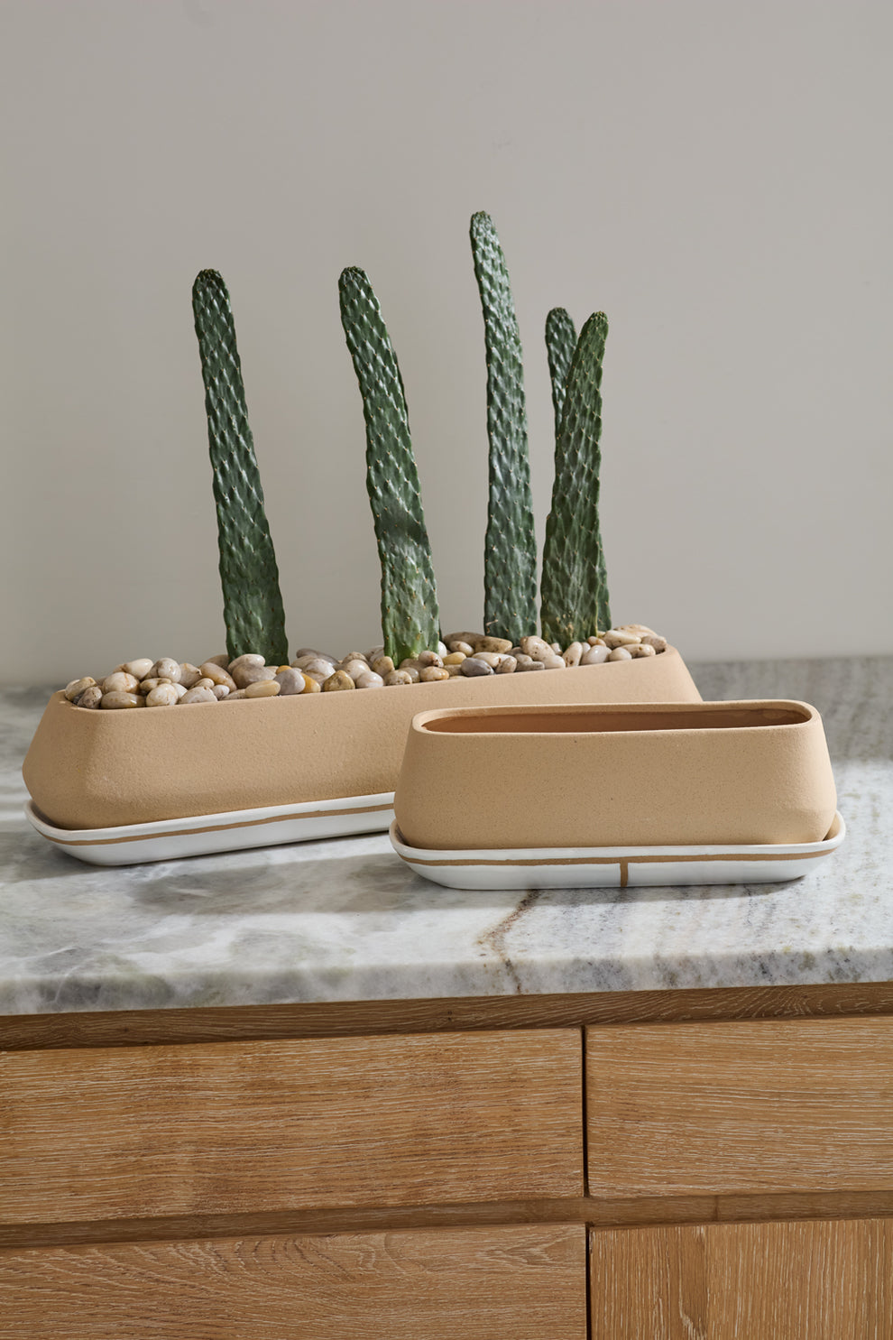 Dublin Planter with Saucer By Accent Decor | Planters, Troughs & Cachepots | Modishstore - 3