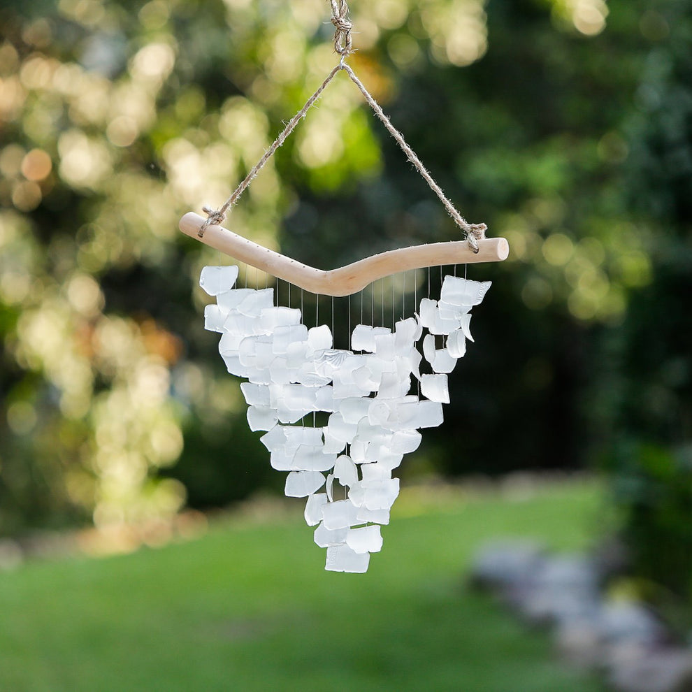 Raindrop Butterfly Mobile - Large - White Set of 4 By Garden Age Supply | Garland & Wreath | Modishstore - 2