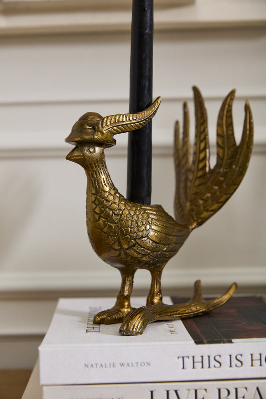 E+E Pheasant Candlestick Set of 2 By Accent Decor | Candle Holders | Modishstore - 1