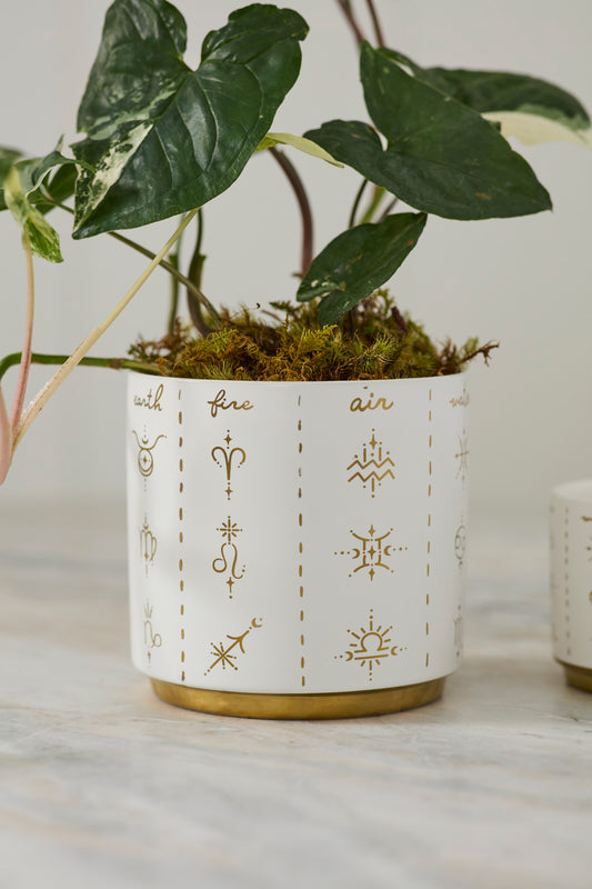 Elemental Pot Set of 8 By Accent Decor | Planters, Troughs & Cachepots | Modishstore - 1