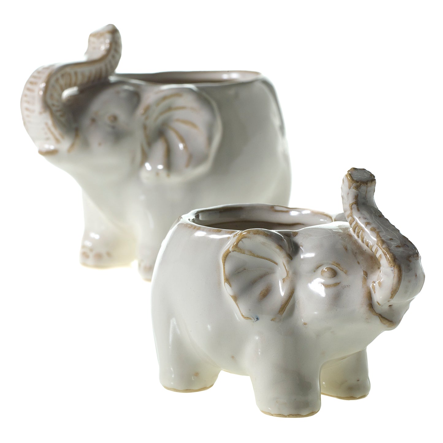 Elephant Pot Set of 8 By Accent Decor | Planters, Troughs & Cachepots | Modishstore - 6