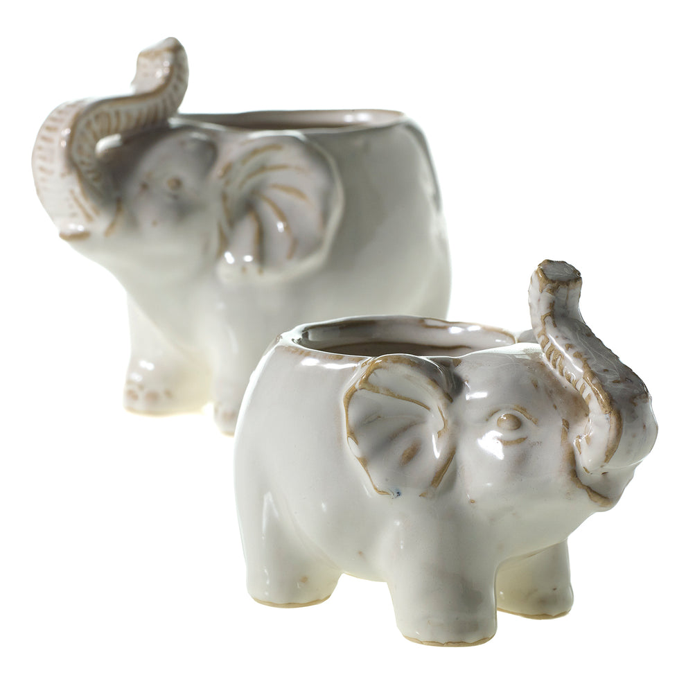 Elephant Pot Set of 8 By Accent Decor | Planters, Troughs & Cachepots | Modishstore - 6