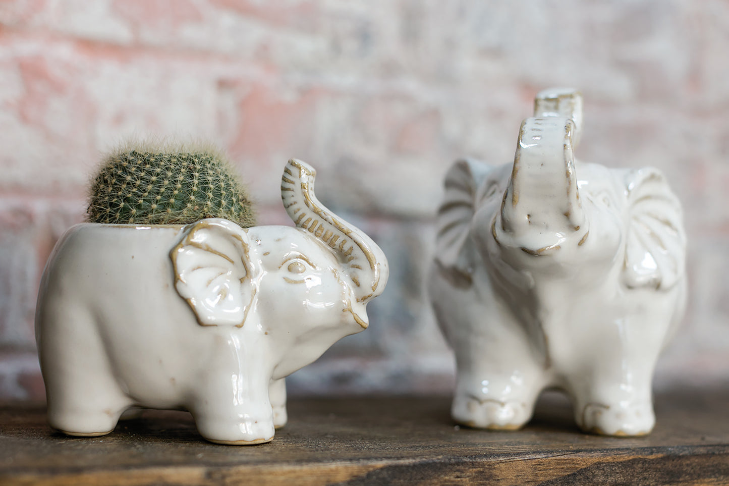 Elephant Pot Set of 8 By Accent Decor | Planters, Troughs & Cachepots | Modishstore - 3