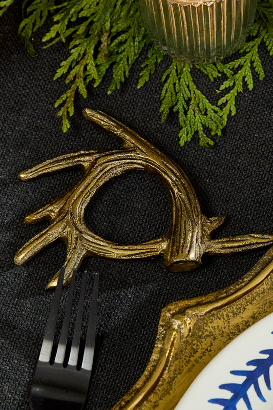 Elk Napkin Ring Set of 8 By Accent Decor | Planters, Troughs & Cachepots | Modishstore - 1