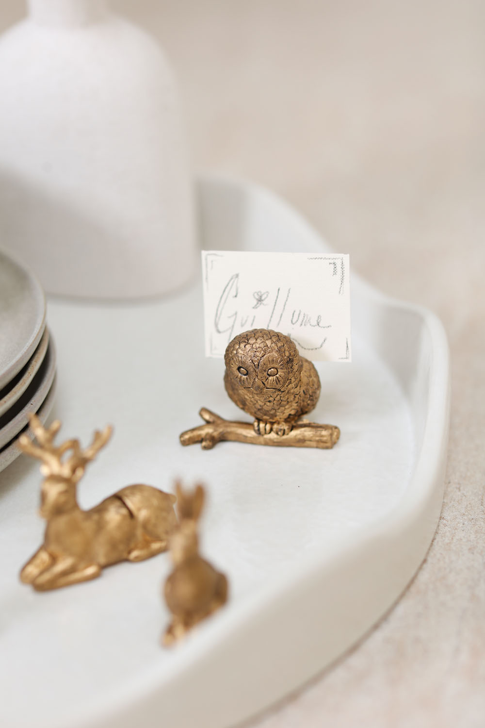 Enchanted Critter Name Card Holder Set of 8 By Accent Decor | Stands | Modishstore - 1