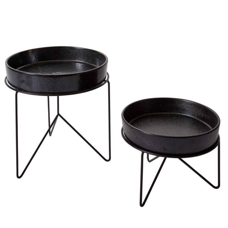 Encino Tray with Stand 10"x 7.75" By Accent Decor | Planters, Troughs & Cachepots | Modishstore - 5