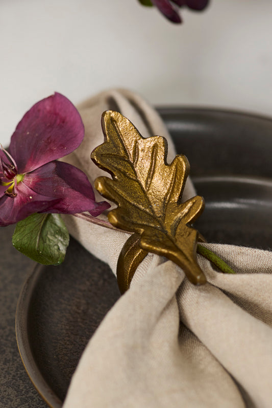 English Oak Napkin Ring Set of 8 By Accent Decor | Planters, Troughs & Cachepots | Modishstore - 1