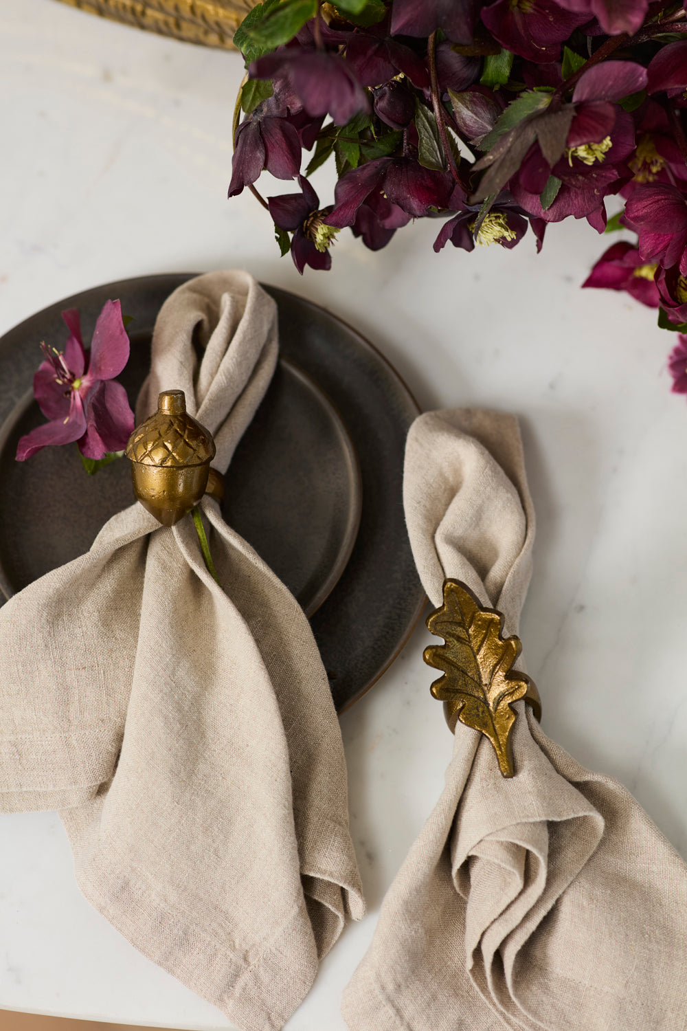 English Oak Napkin Ring Set of 8 By Accent Decor | Planters, Troughs & Cachepots | Modishstore - 4