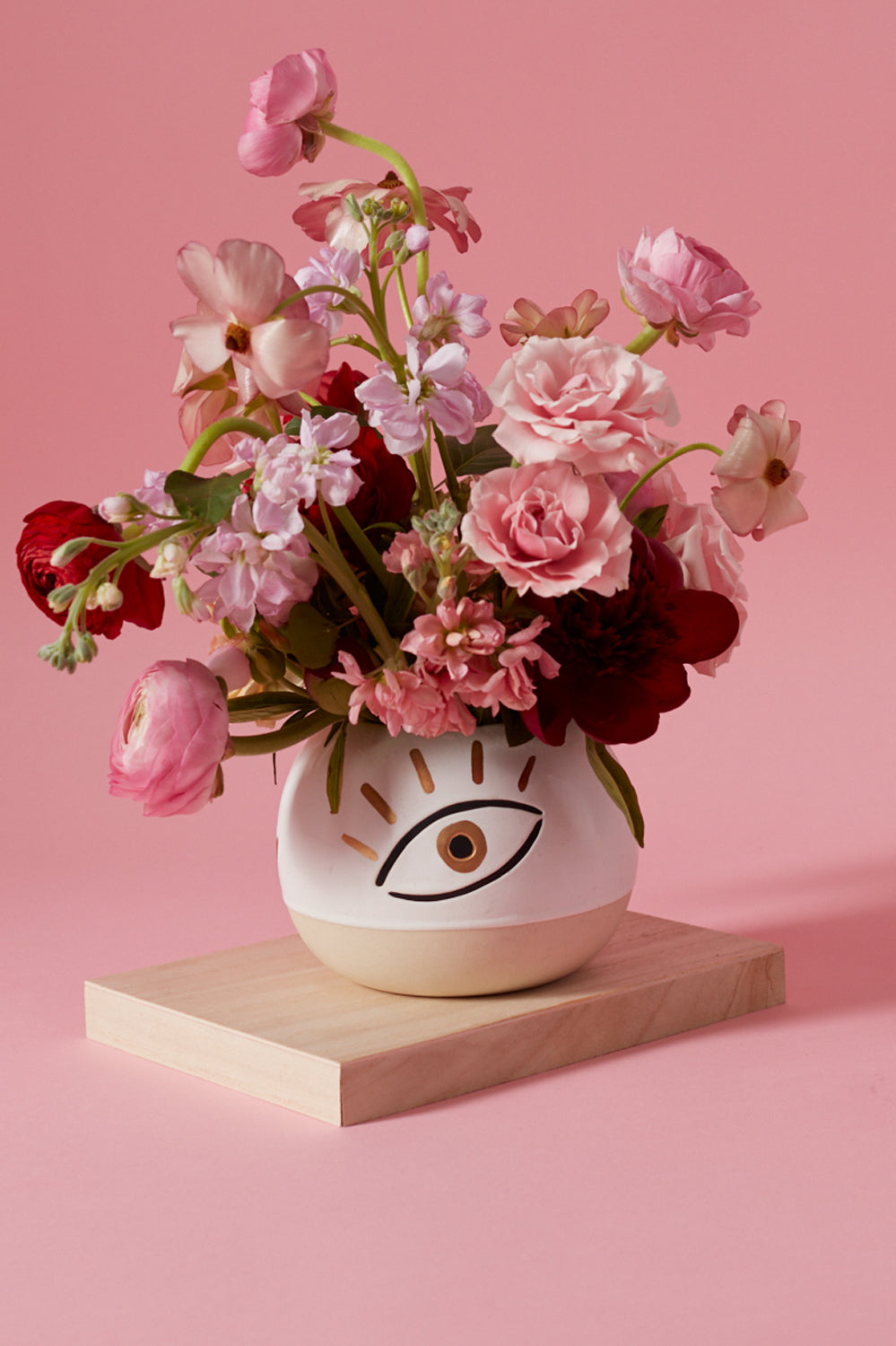 Eye Heart Vase Set of 4 By Accent Decor | Vases | Modishstore - 1