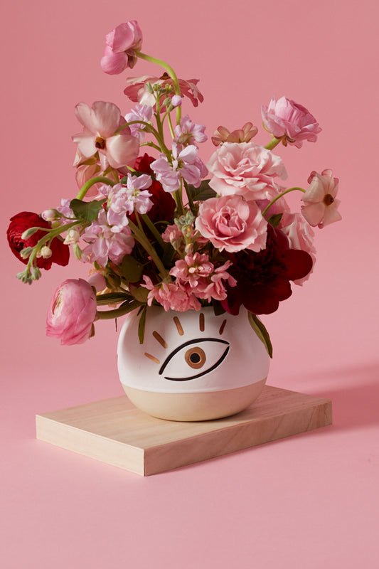 Eye Heart Vase Set of 4 By Accent Decor | Vases | Modishstore - 1