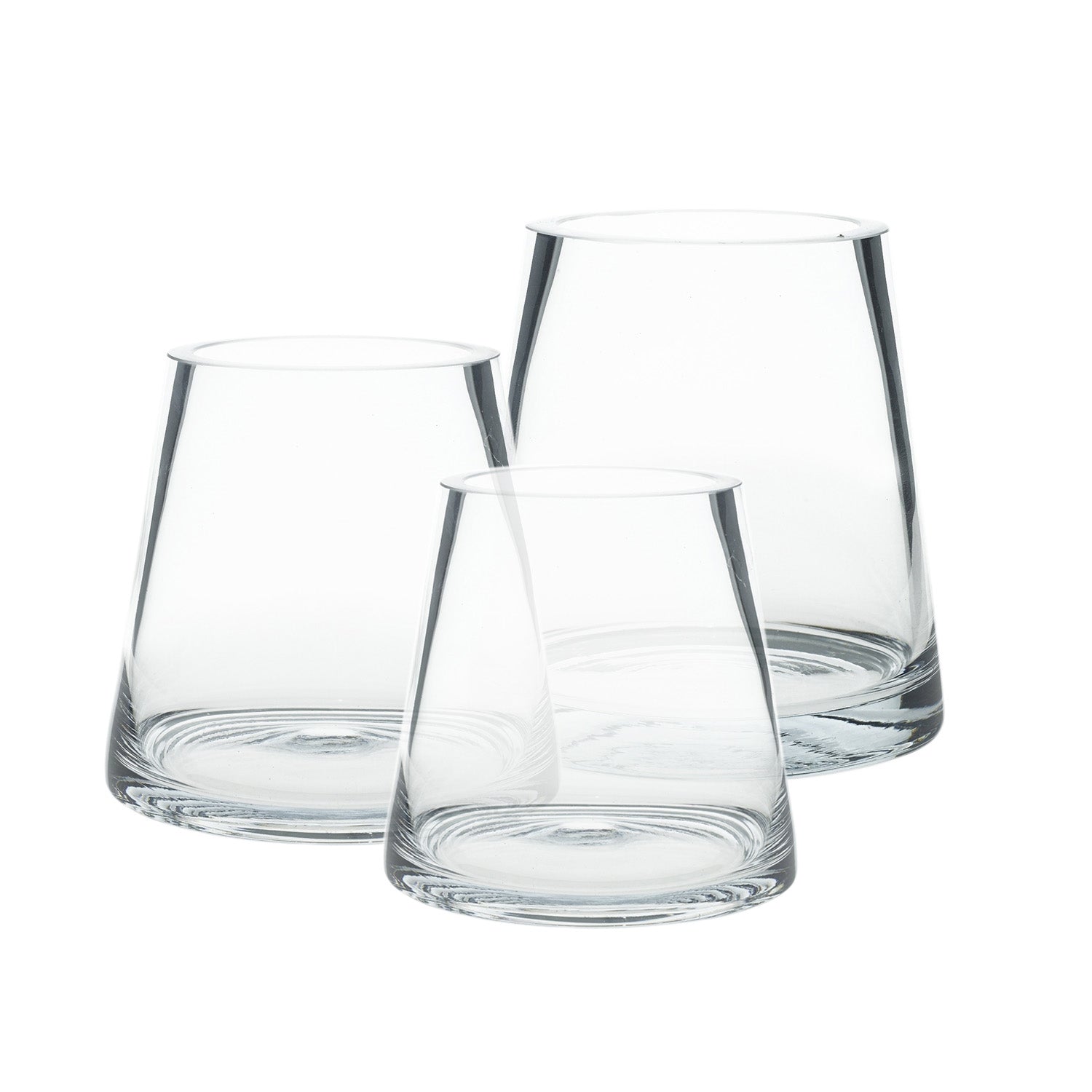 Fat Pyramid Vase Set of 4 By Accent Decor | Vases | Modishstore - 4