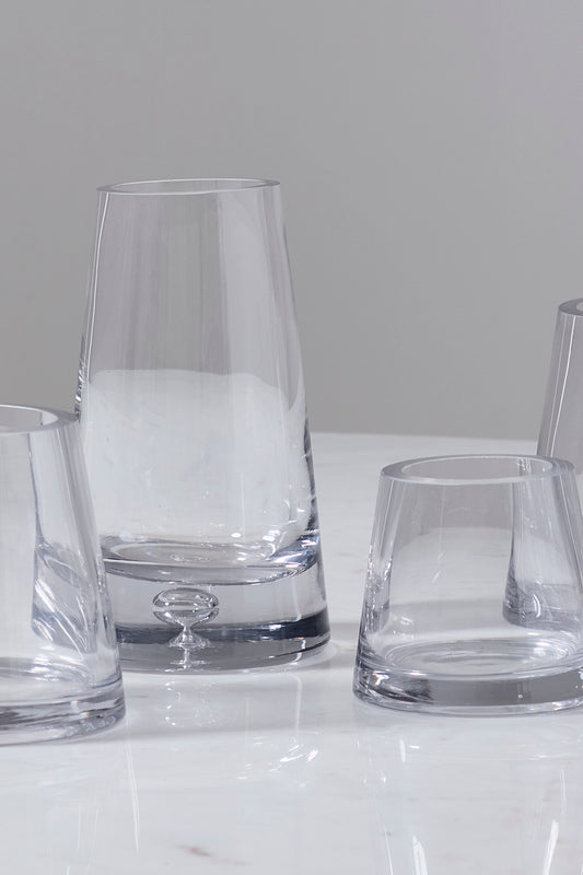 Fat Pyramid Vase Set of 4 By Accent Decor | Vases | Modishstore - 1