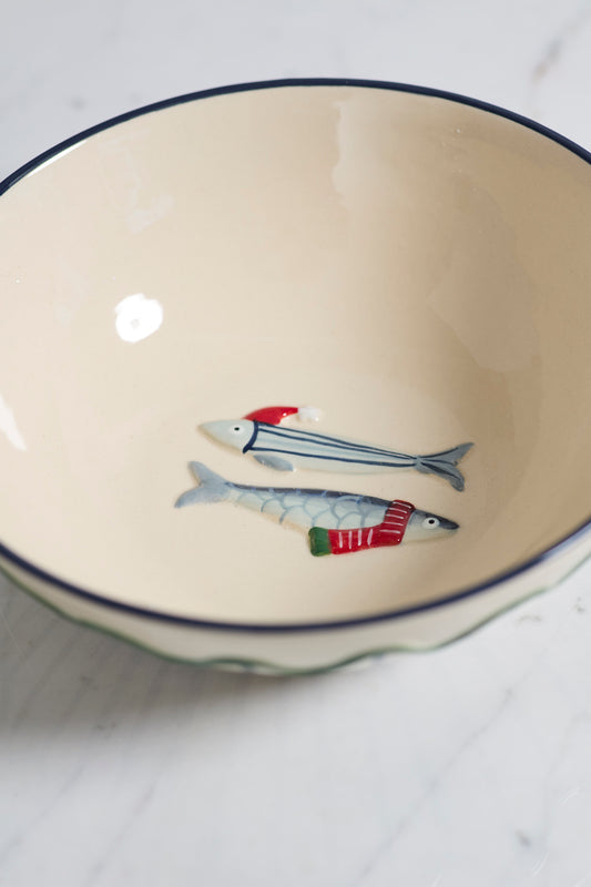Festive Fish Bowl Set of 2 By Accent Decor | Decorative Bowls | Modishstore - 1