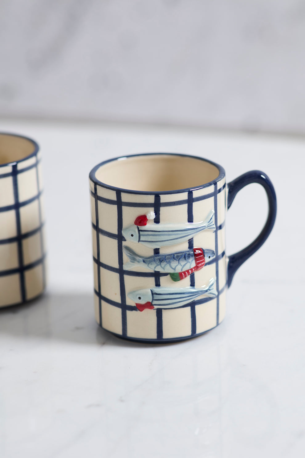 Festive Fish Mug Set of 4 By Accent Decor | Planters, Troughs & Cachepots | Modishstore - 4