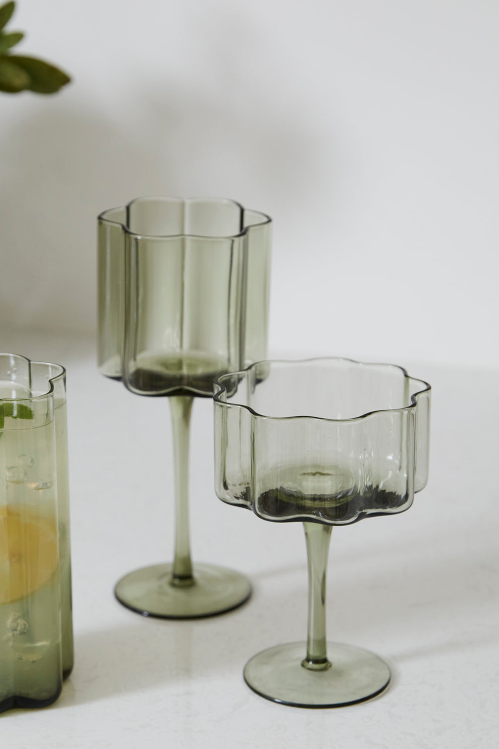 Floret Drinkware Set of 4 By Accent Decor | Planters, Troughs & Cachepots | Modishstore - 1