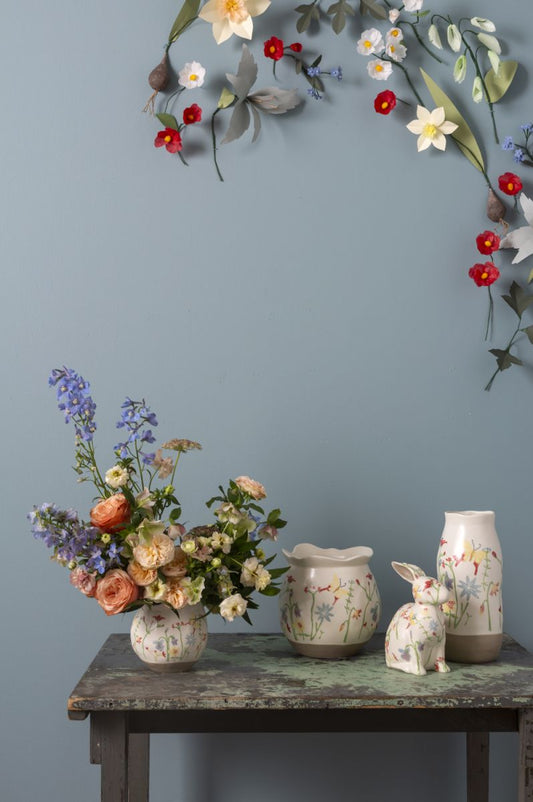 Flower Fields Collection Pot By Accent Decor | Planters, Troughs & Cachepots | Modishstore - 1