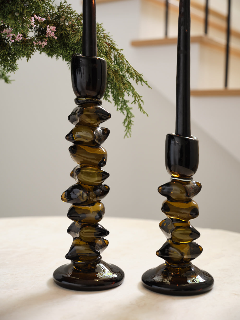 Foundation Candleholder Set of 2 By Accent Decor | Candle Holders | Modishstore - 1