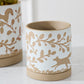 Foxtail Pot with Saucer Set of 4 By Accent Decor | Planters, Troughs & Cachepots | Modishstore - 1